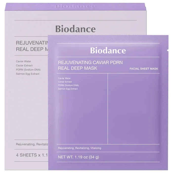 Rejuvenating Caviar PDRN Real Deep Mask - 4 Pack for Natural Skin…