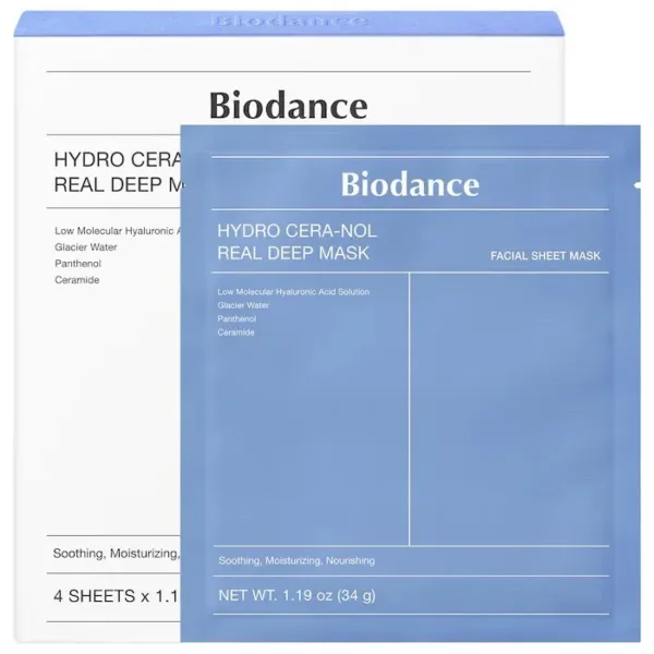 Hydro Cera-nol Real Deep Mask - 4 pack for Dryness Relief & Redne…