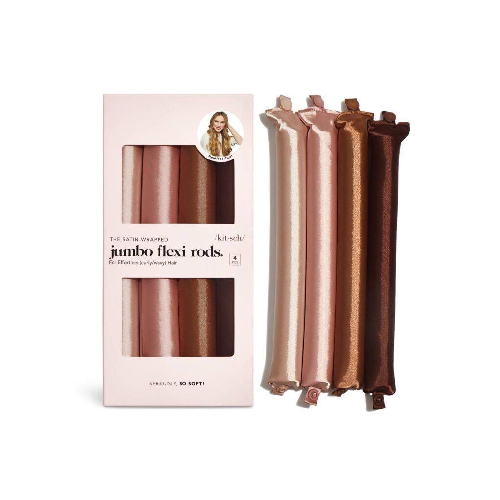 Satin Jumbo Flexi Rods Hair Rollers